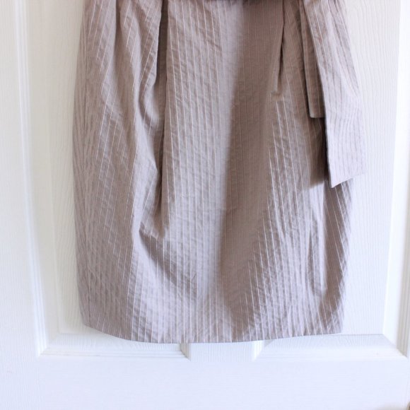 Alexander McQueen Taupe Stripe Bow Pencil Skirt S/S 2006 Collection - Picture 4 of 15